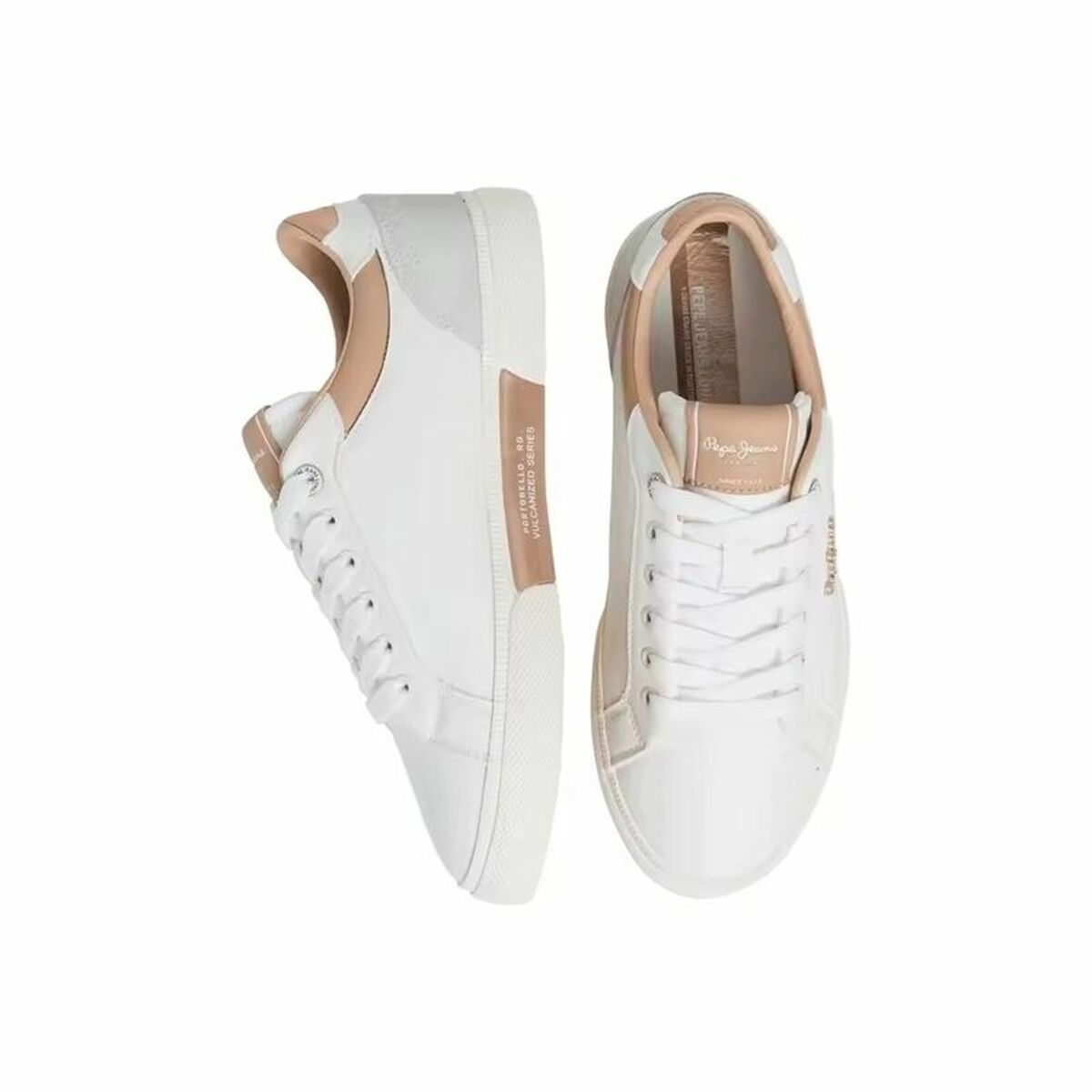 Γυναικεία Αθλητικά Παπούτσια Pepe Jeans Kenton Court Golden Λευκό