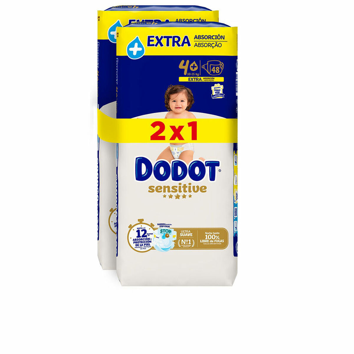 Πανάκια μιας χρήσης Dodot Sensitive Extra 4 10-15 kg (x 96)