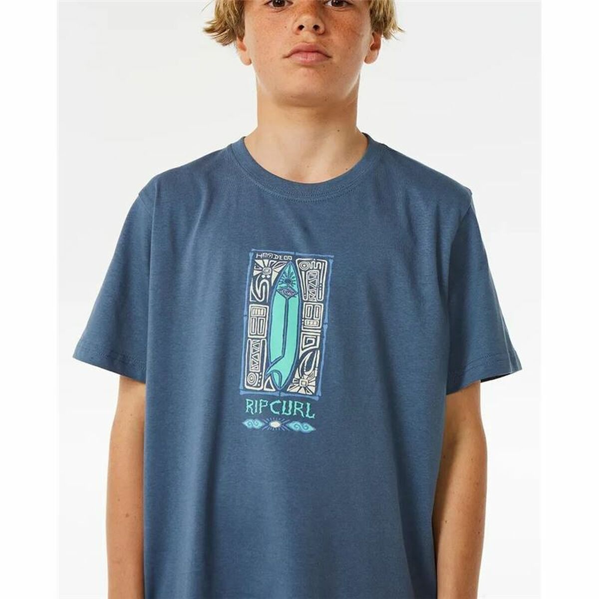 Παιδικό Μπλούζα με Κοντό Μανίκι Rip Curl Lost Island Μπλε