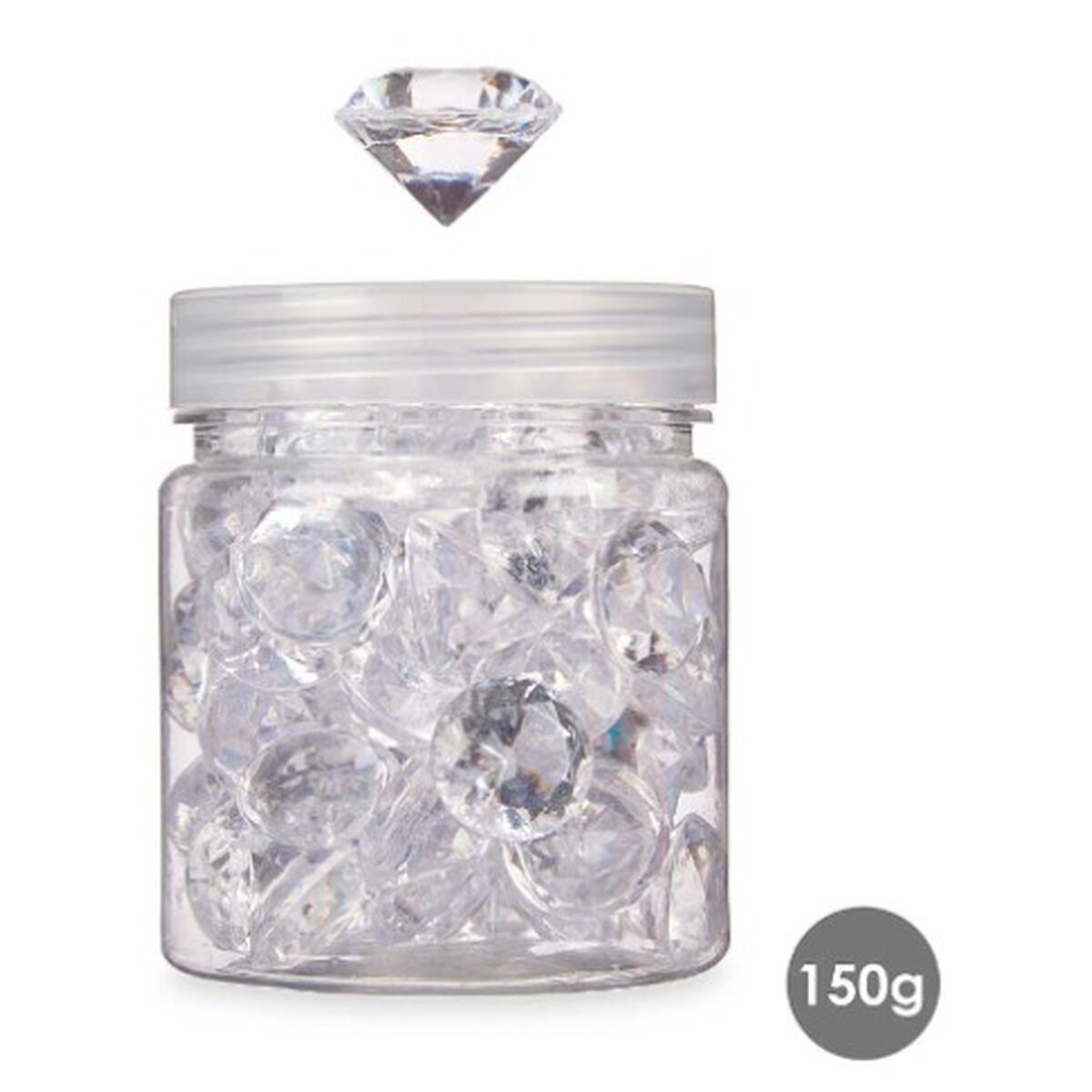 Διακοσμητικές Πέτρες Gift Decor Διαφανές 150 g Διαμάντι (16 Μονάδες)