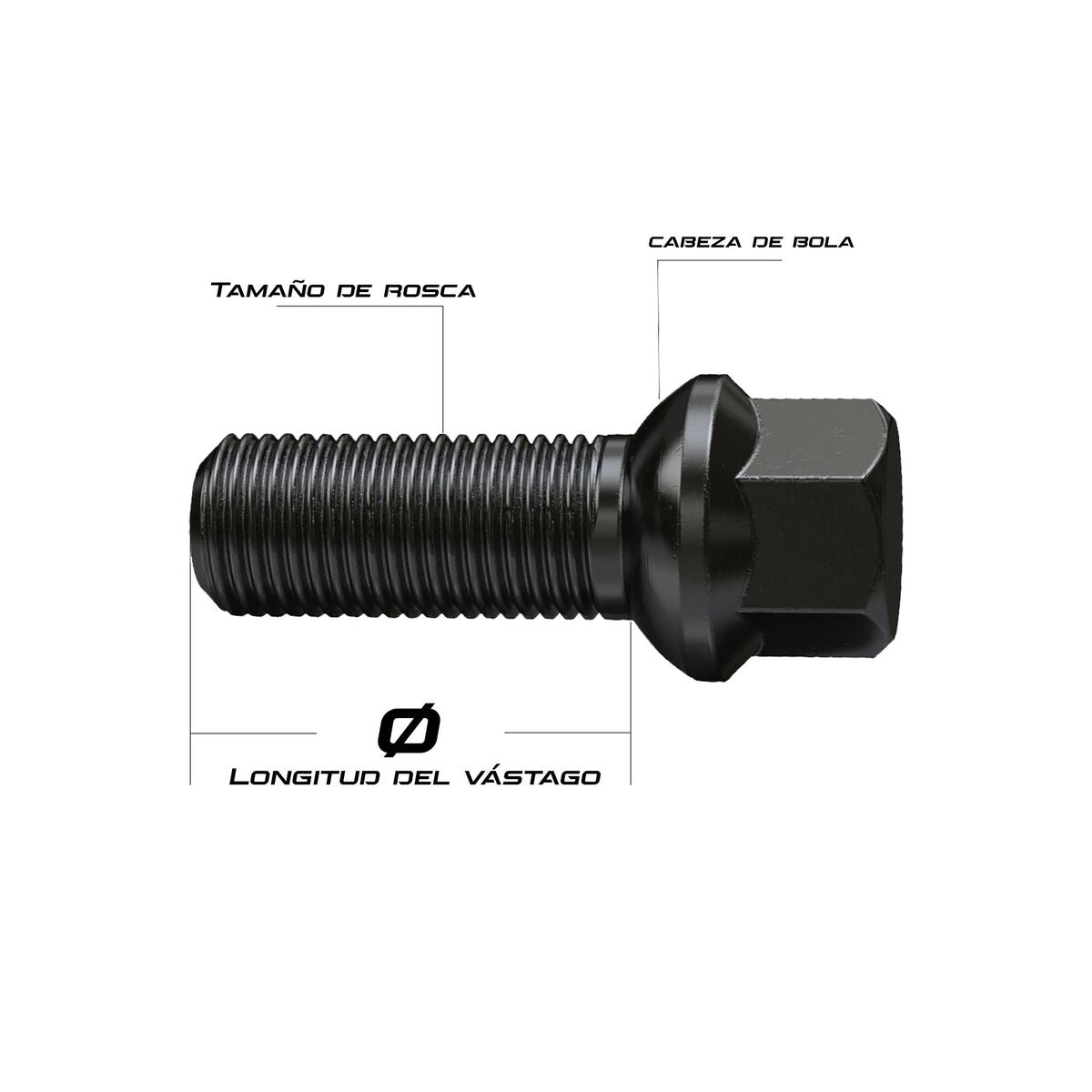 Βίδες τροχών OMP OMPS09521401 M14 x 1,25 4 Μονάδες