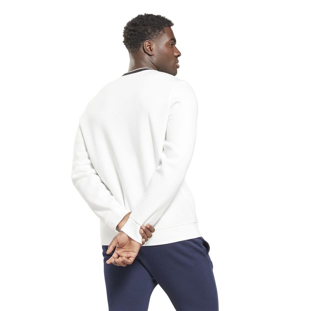 Ανδρικό Φούτερ χωρίς Κουκούλα Reebok Identity Arch Logo Fleece Λευκό