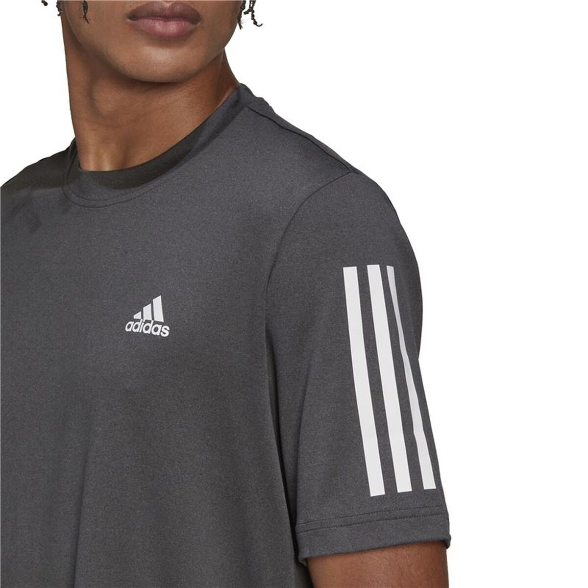 Ανδρική Μπλούζα με Κοντό Μανίκι Adidas Γκρι