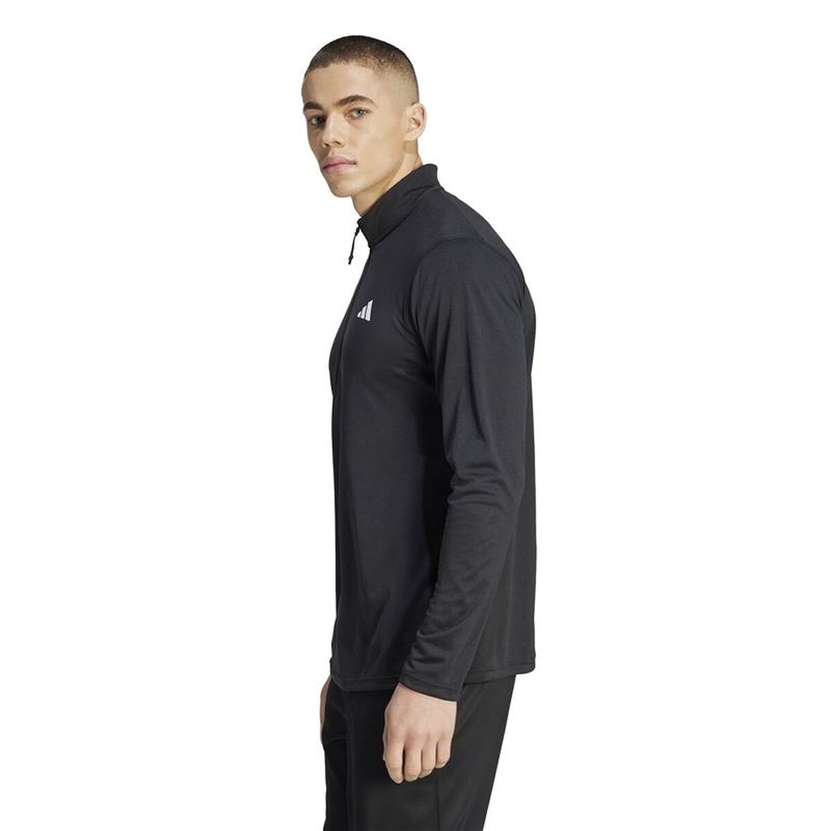 Ανδρικό Φούτερ χωρίς Κουκούλα Adidas Tr-Es+ 1I4Zip Μαύρο