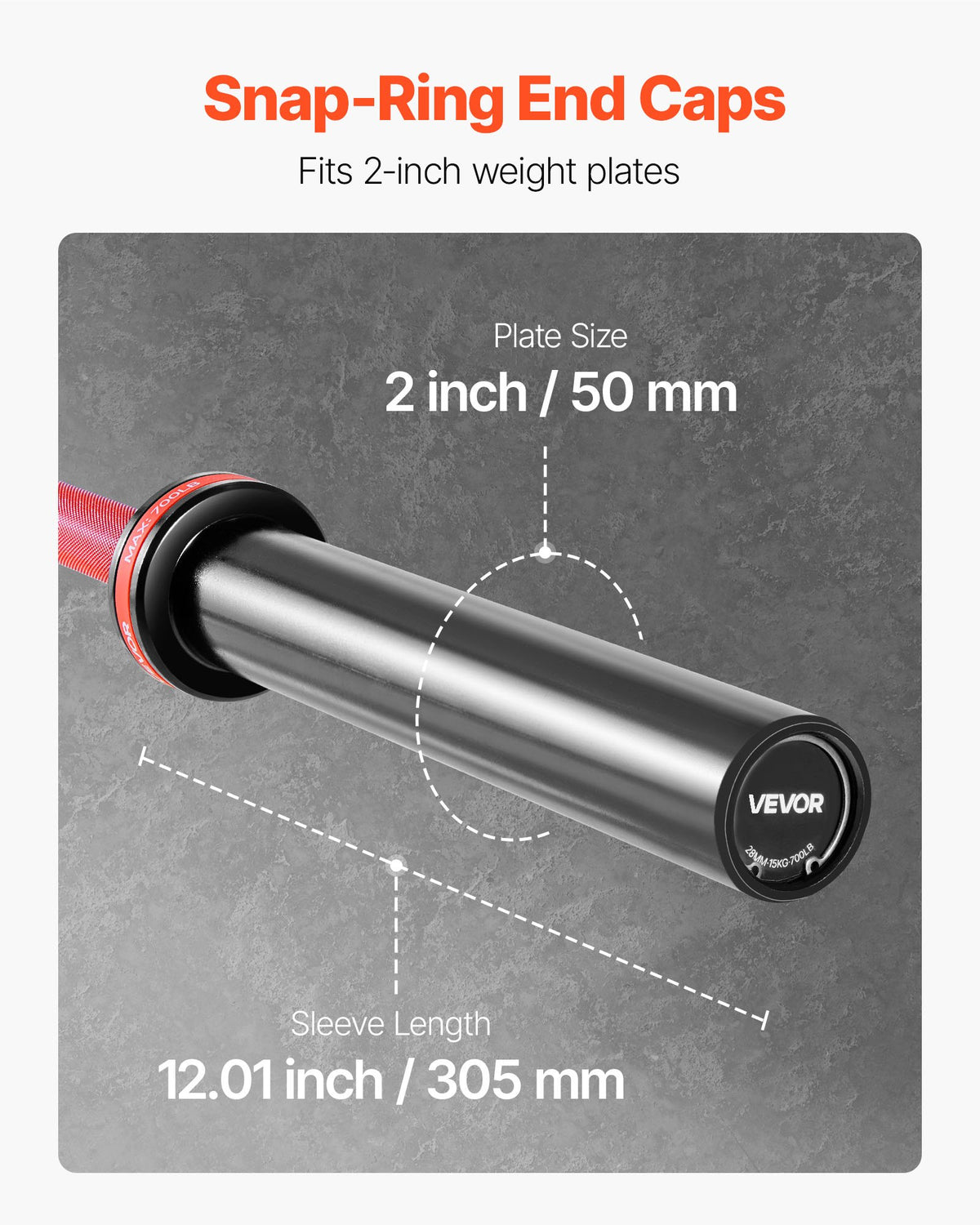 VEVOR 180cm Barbell Bar