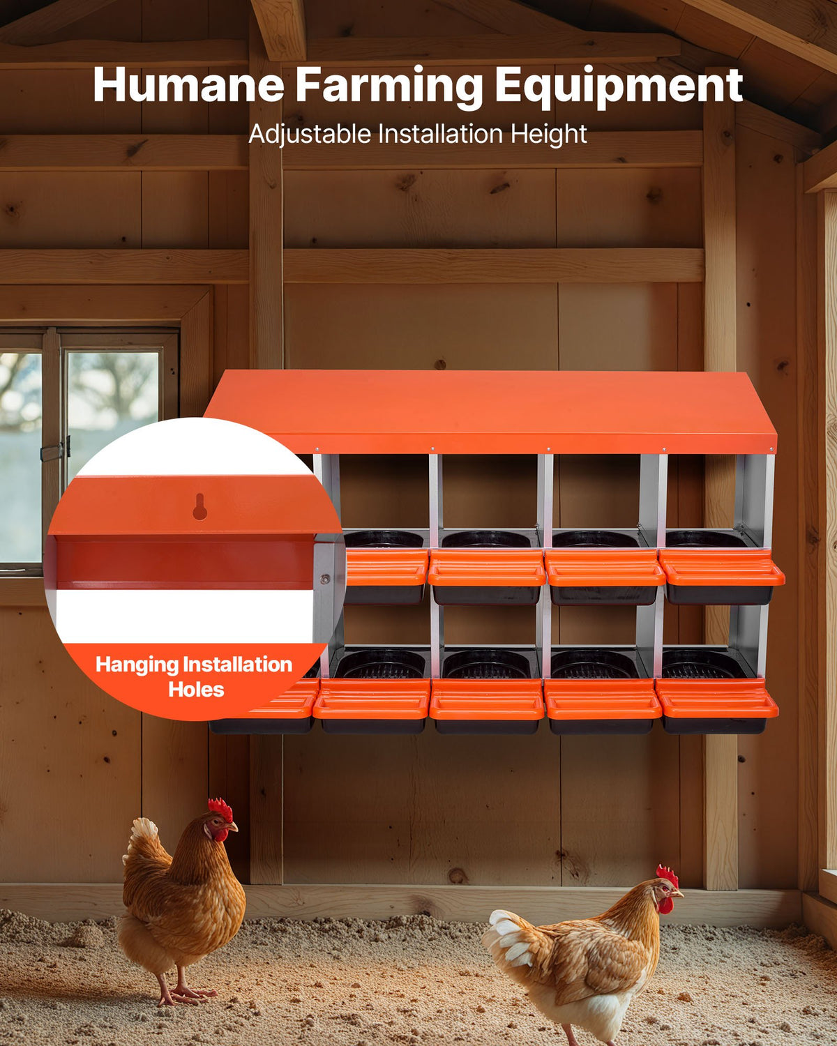 VEVOR 2 Tiers Chicken Nesting Boxes