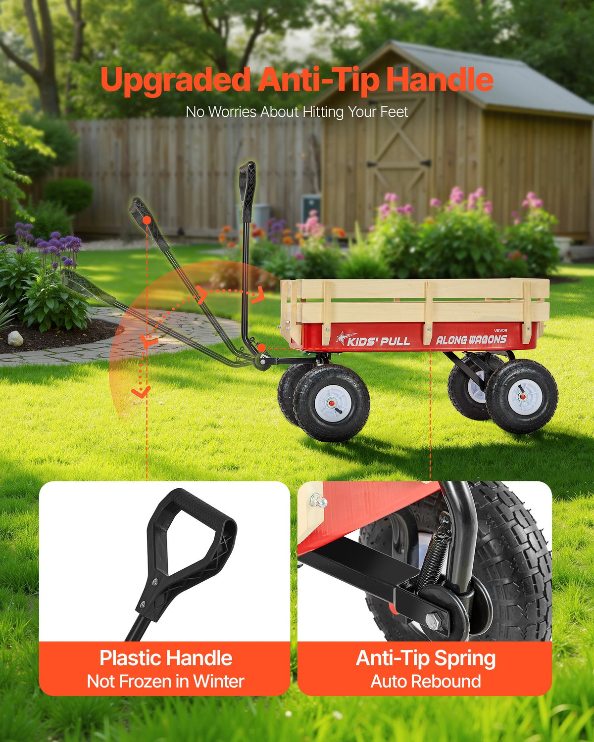 VEVOR Pull-Along Wagon for Kids