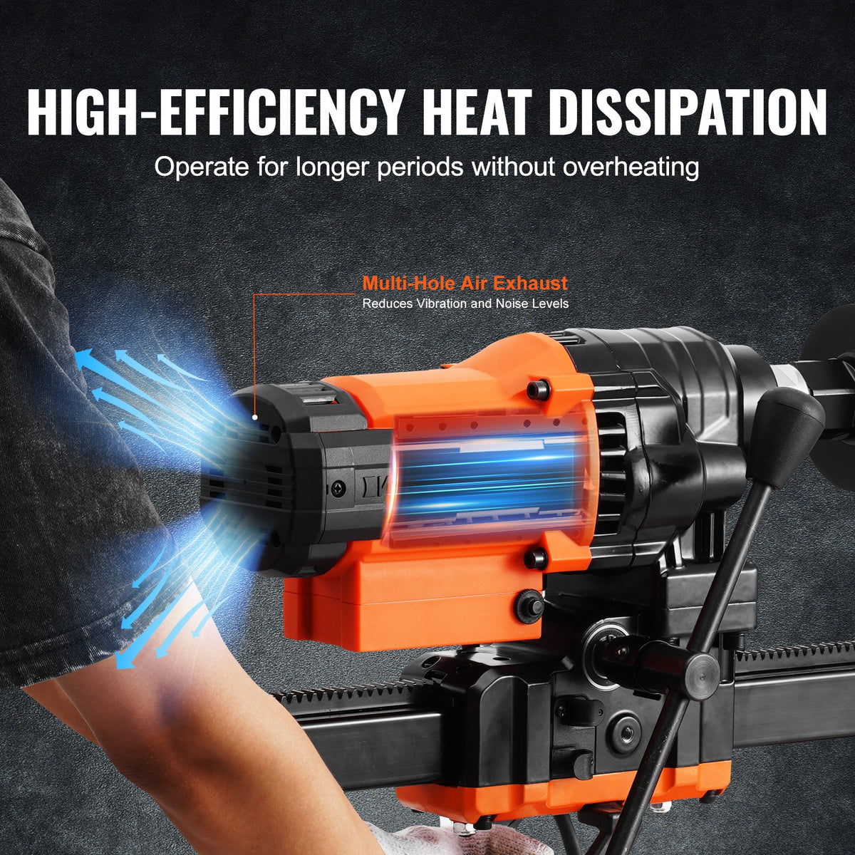 VEVOR Core Drill Machine 2.03-20.1 cm Dia 3000W Diamond Core Drill Rig with Stand