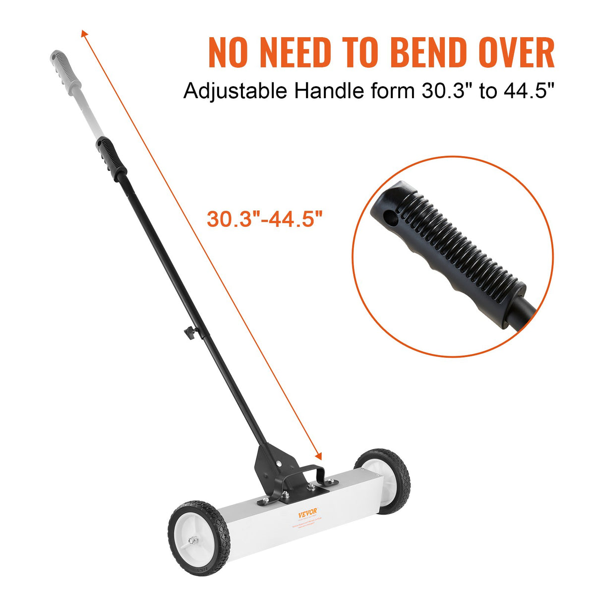 VEVOR 22.7 kg Rolling Magnetic Sweeper with Wheels