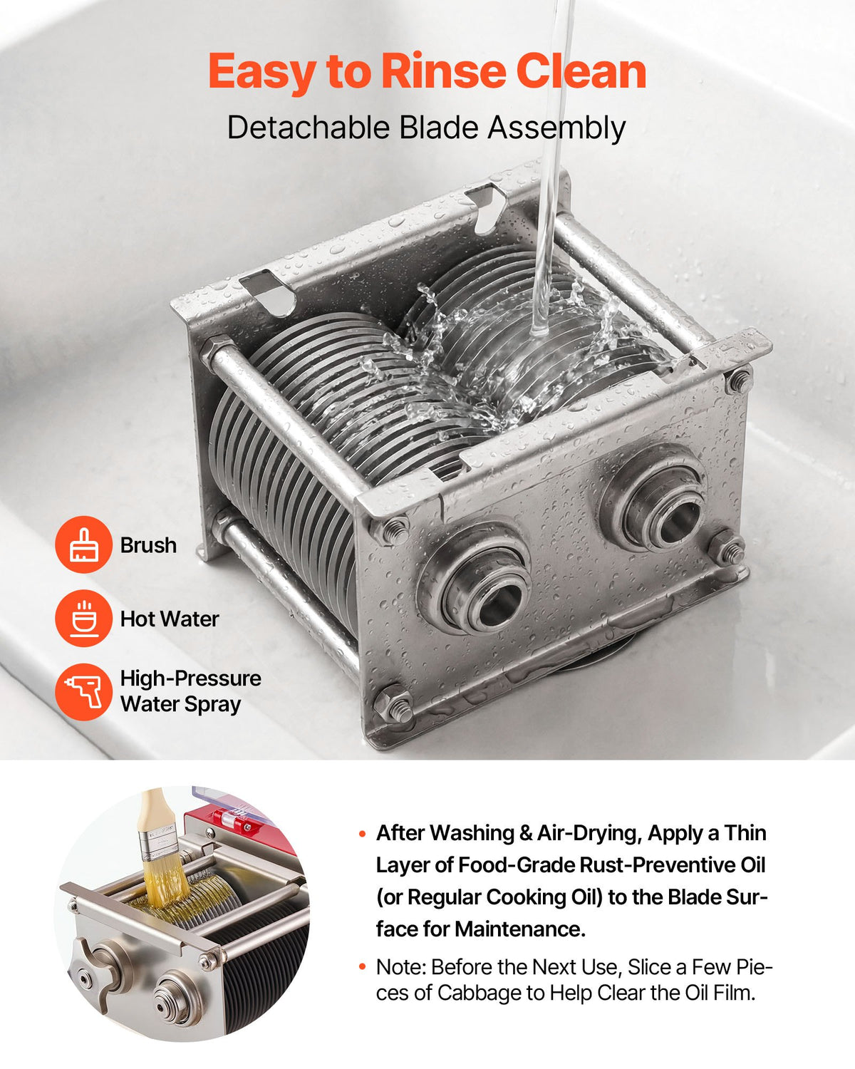 VEVOR Meat Cutting Machine, 850W Commercial Slicer, 5mm Heavy Duty Stainless Steel Blade Shredder for Boneless Meat Soft Vegetables, Electric Food Slicers for Kitchen Restaurant Supermarket