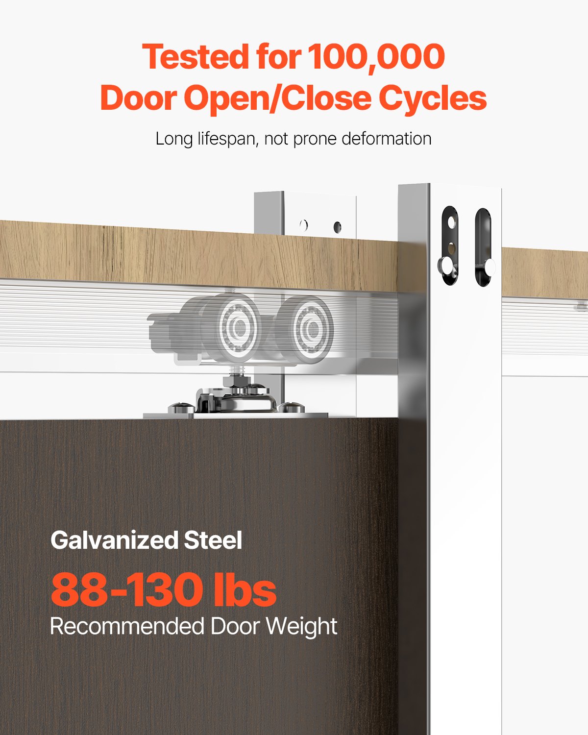 VEVOR Pocket Door Frame Kit 711.2 mm Pocket Door Kit with Steel Studs, For Home Doors, Two-Way Soft Close Mechanism, Smooth & Quiet Sliding, Space-Saving Hidden Installation, Adjustable Width