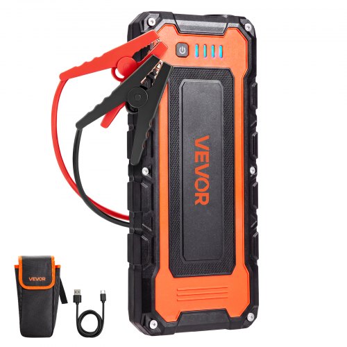 VEVOR Jump Starter 5000A Peak Portable Car Battery Booster Jump Box 12V, for Up to 9.0L Gas / 8.0L Diesel Engine, Power Bank, 3 Mode Emergency LED Flashlight, Lithium Battery Pack, with USB Output