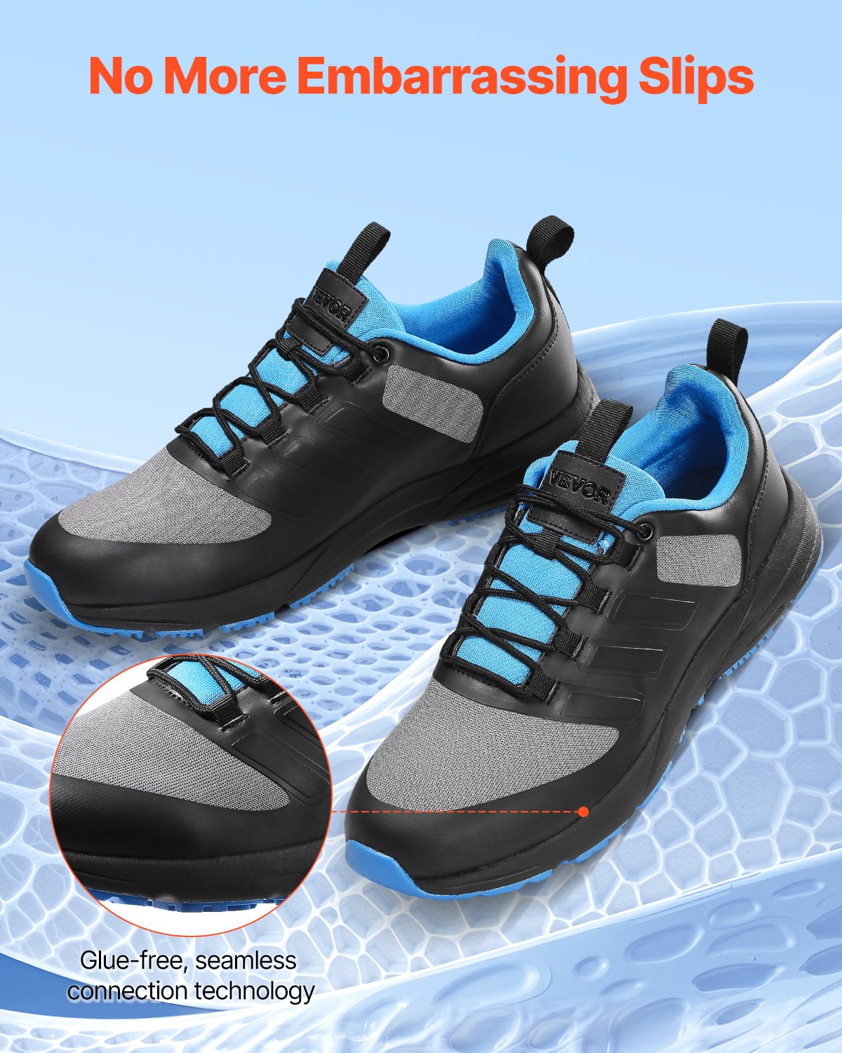 VEVOR Cross Training Shoes, M Width Sneakers UK Size 11, Wide Toe Box Shoes with Arch Support & Adjustable Lace-up, Training Shoes for Running, Gymnastics, Dog Walking, and Weightlifting (Black)