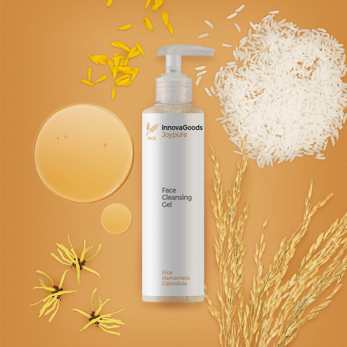 Τζελ Καθαριστικό Προσώπου Rice Joypure InnovaGoods 200 ml