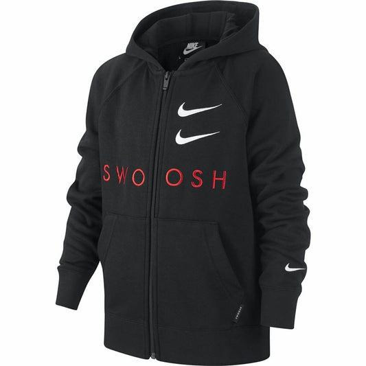 Παιδικό Αθλητικό Μπουφάν Nike Swoosh Μαύρο