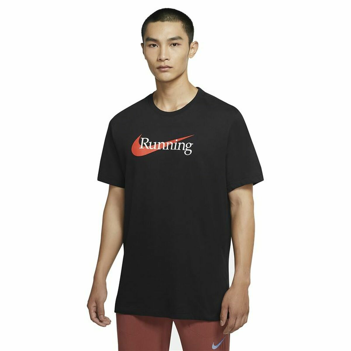 Ανδρική Μπλούζα με Κοντό Μανίκι Nike Dri-FIT Μαύρο
