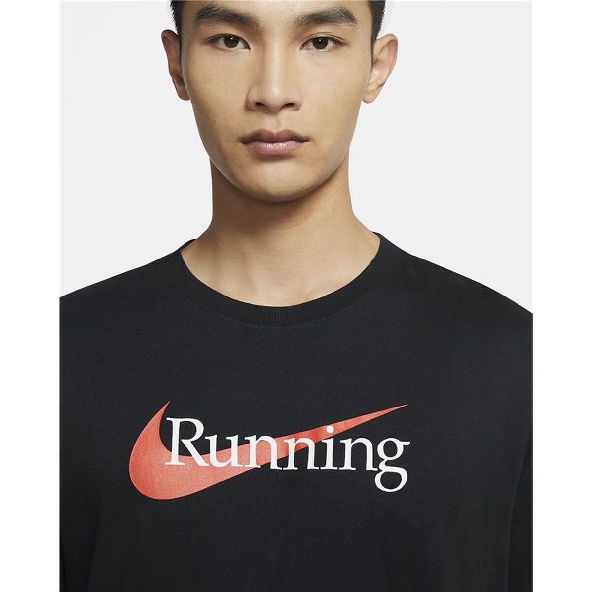 Ανδρική Μπλούζα με Κοντό Μανίκι Nike Dri-FIT Μαύρο