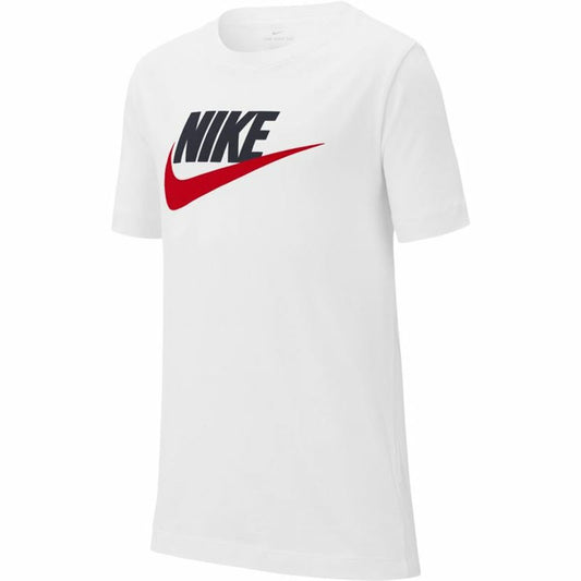 Παιδική Μπλούζα με Κοντό Μανίκι Nike Sportswear Λευκό