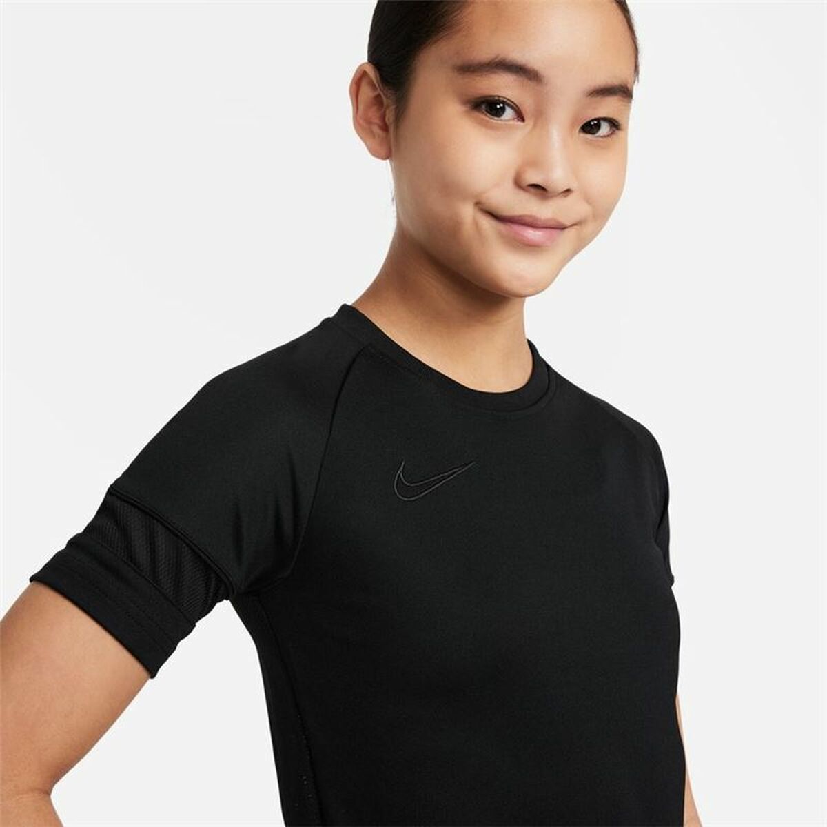Παιδικό Μπλούζα με Κοντό Μανίκι Nike Dri-Fit Academy Girls Μαύρο