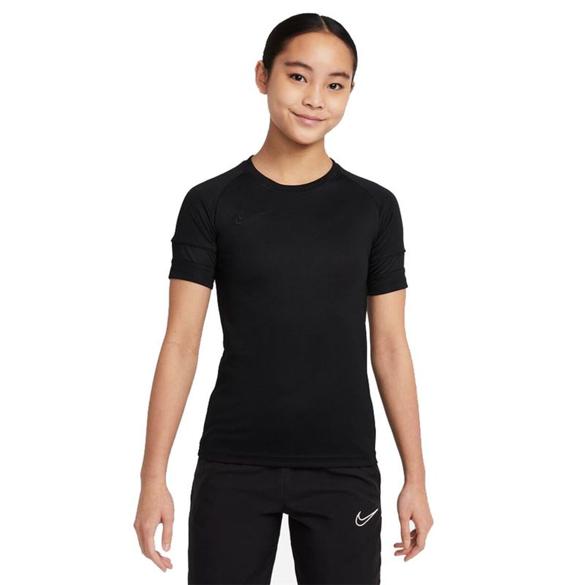 Παιδικό Μπλούζα με Κοντό Μανίκι Nike Dri-Fit Academy Girls Μαύρο