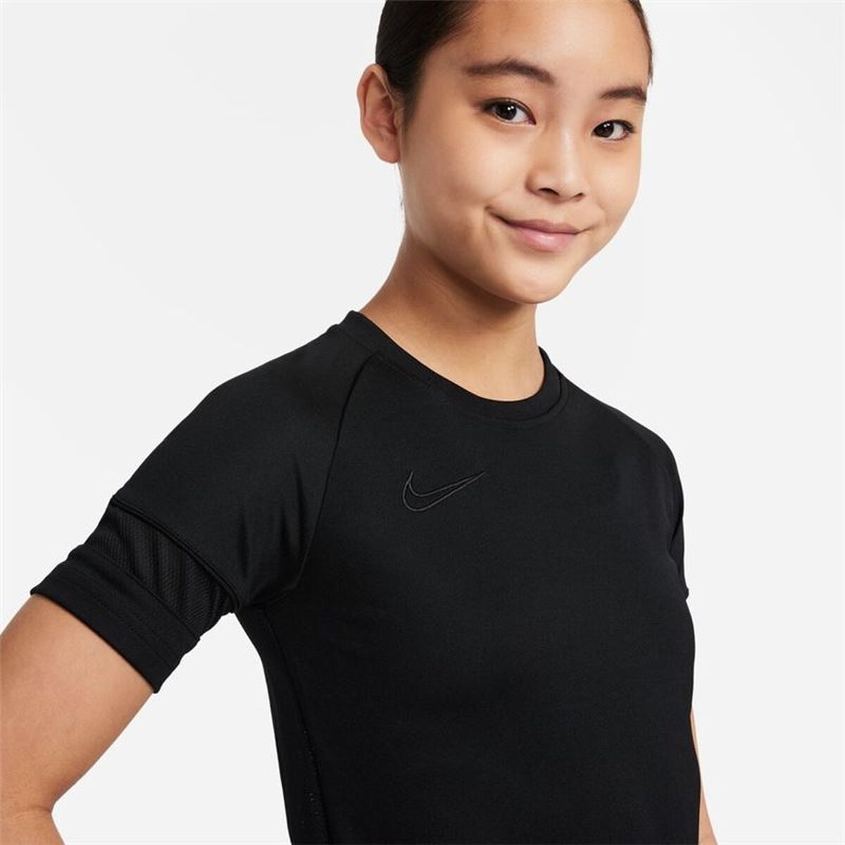Παιδικό Μπλούζα με Κοντό Μανίκι Nike Dri-Fit Academy Girls Μαύρο