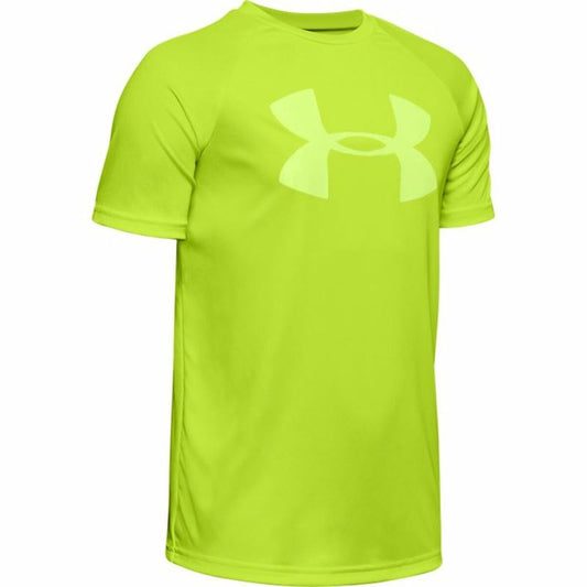 Παιδική Μπλούζα με Κοντό Μανίκι Under Armour Tech Big Logo Κίτρινο