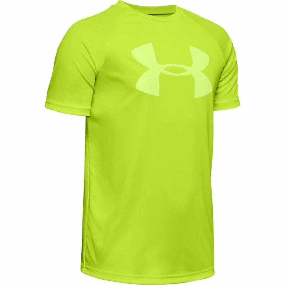 Παιδική Μπλούζα με Κοντό Μανίκι Under Armour Tech Big Logo Κίτρινο