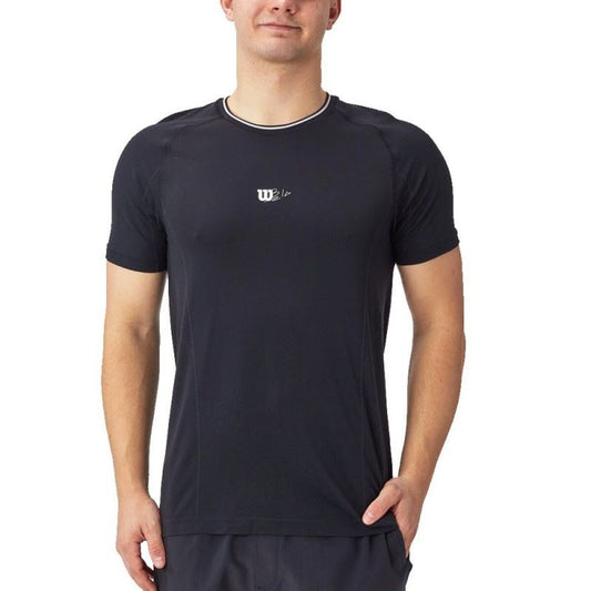 Ανδρική Μπλούζα με Κοντό Μανίκι Wilson Wilson Team Seamless Crew Μαύρο Πάντελ