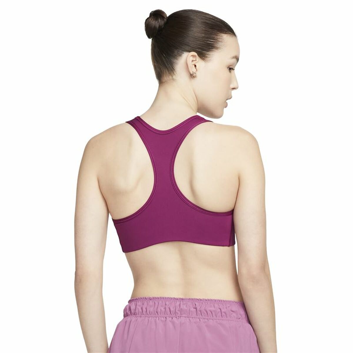Αθλητικό σουτιέν Nike Dri-FIT Swoosh Βουργουνδίας