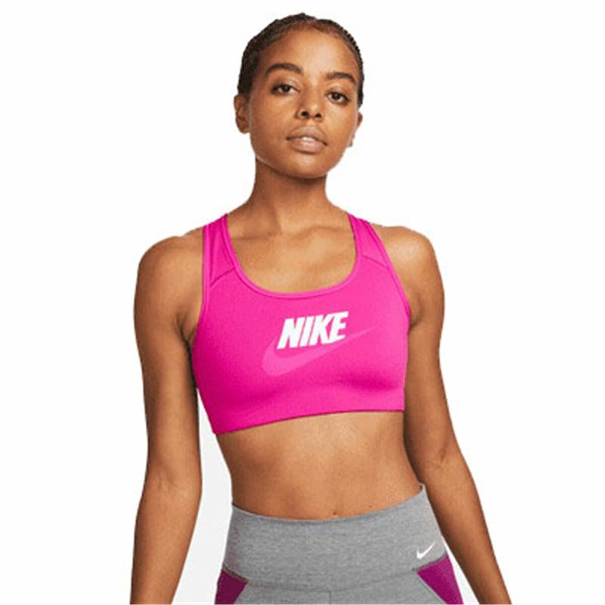 Αθλητικό σουτιέν Nike Dri-FIT Swoosh Φούξια