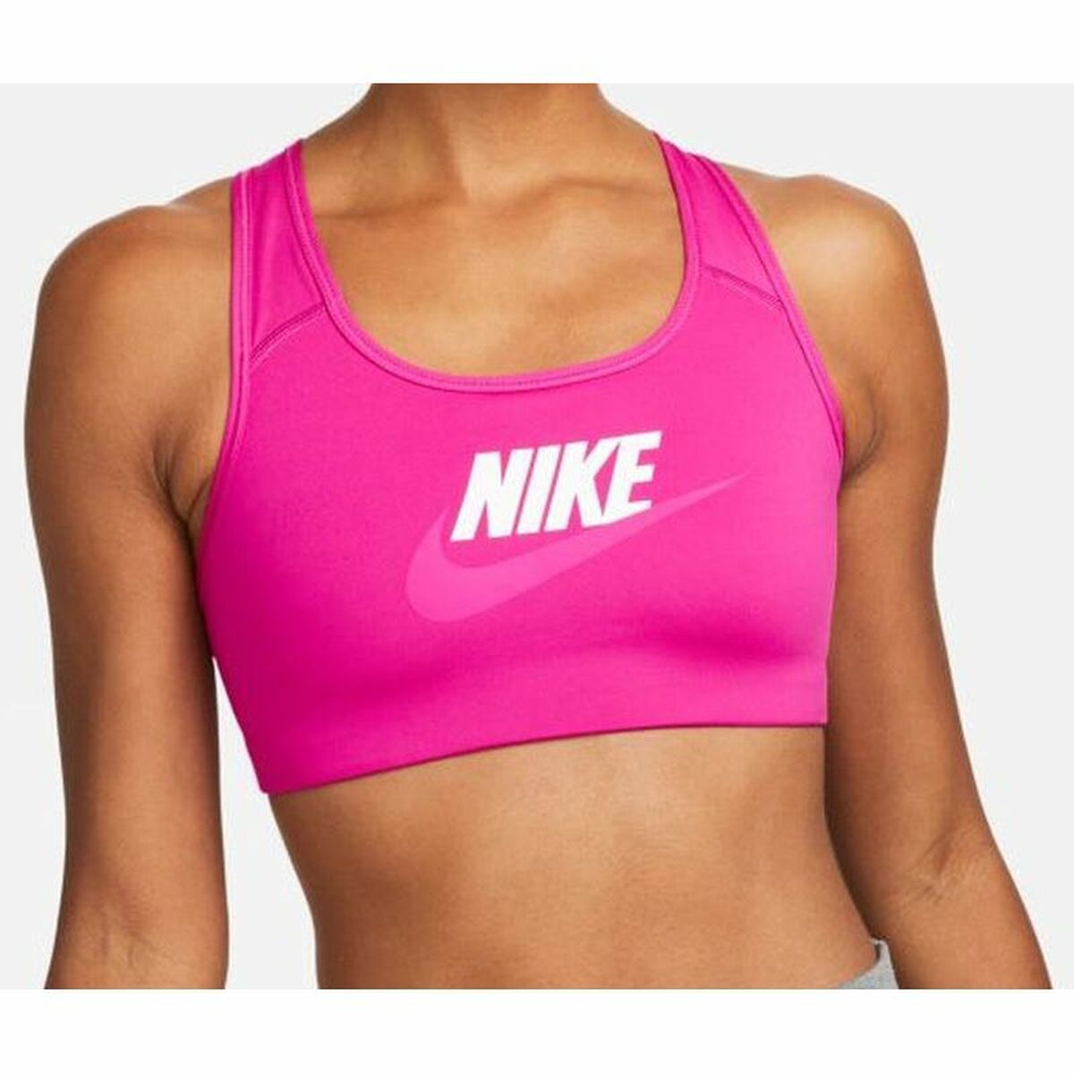 Αθλητικό σουτιέν Nike Dri-FIT Swoosh Φούξια