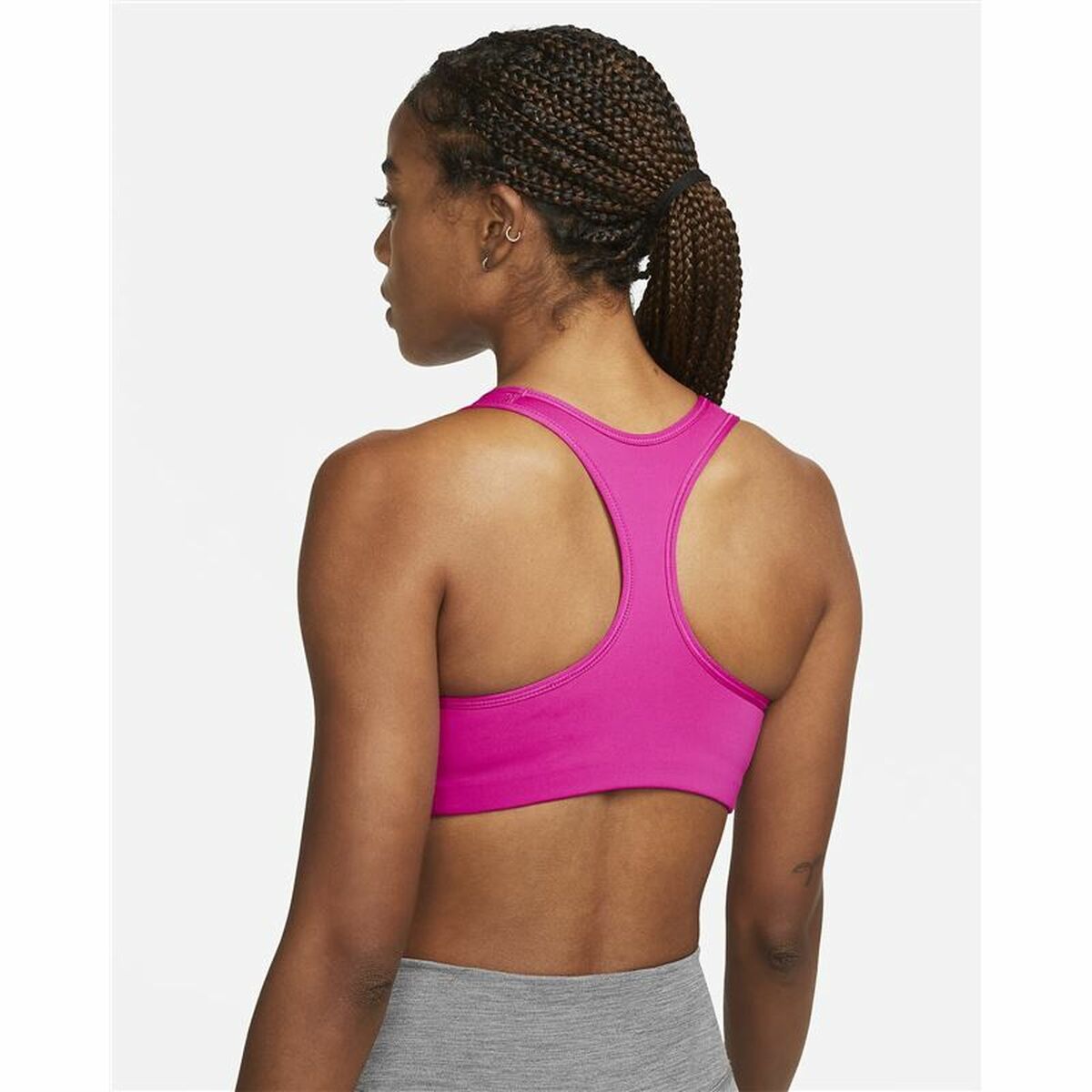Αθλητικό σουτιέν Nike Dri-FIT Swoosh Φούξια