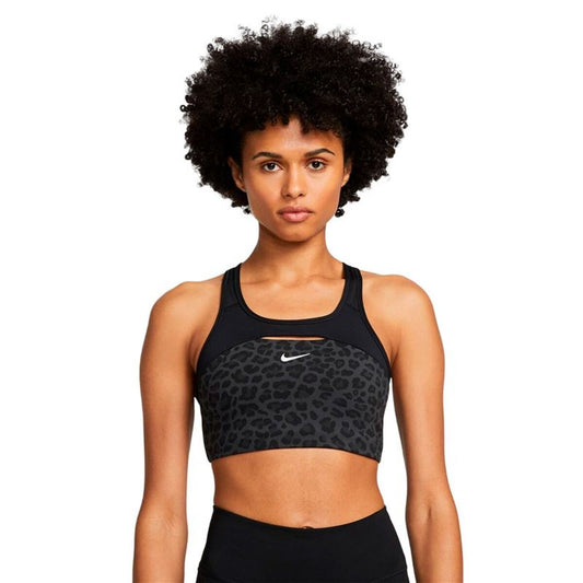Αθλητικό σουτιέν Nike Dri-FIT Swoosh Μαύρο