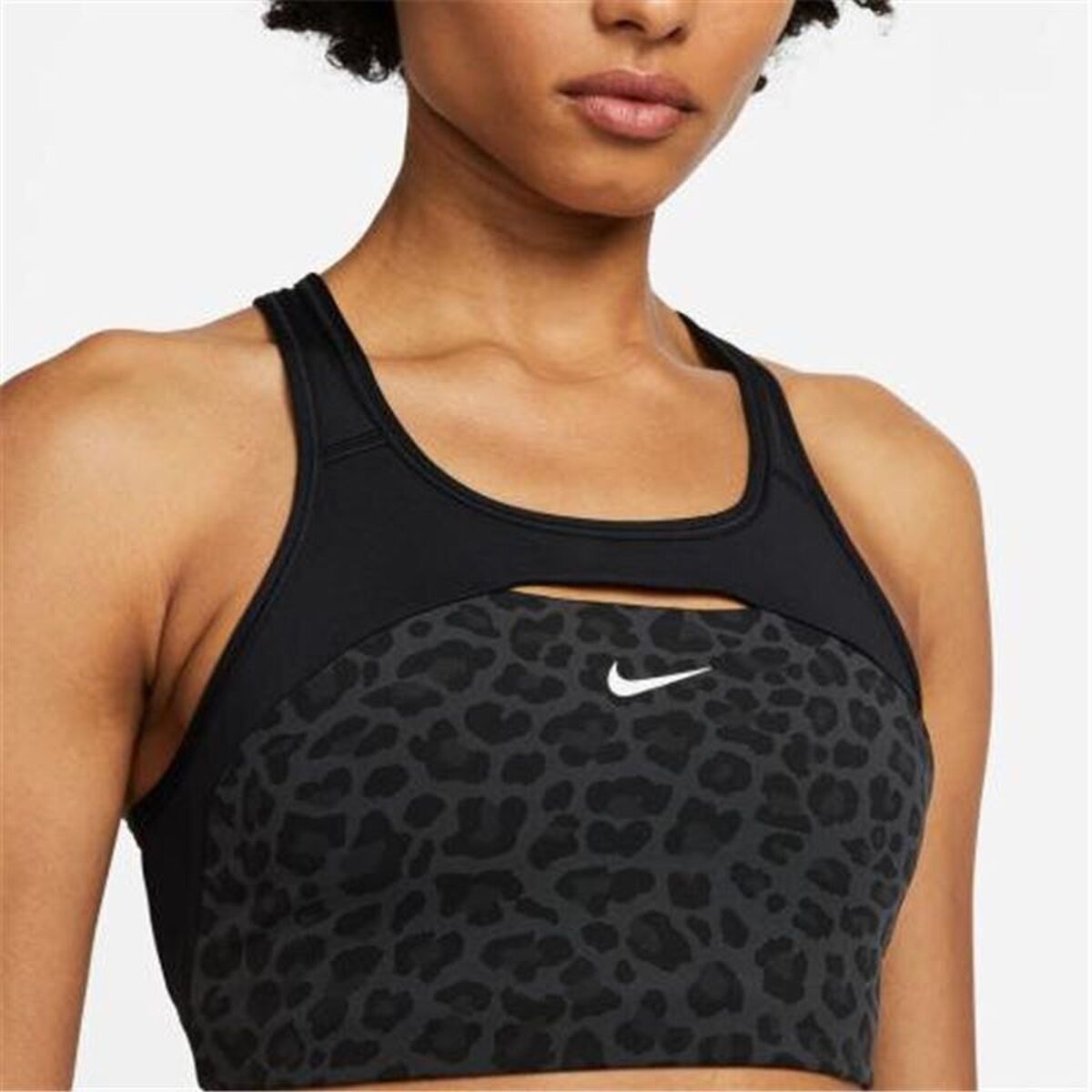 Αθλητικό σουτιέν Nike Dri-FIT Swoosh Μαύρο