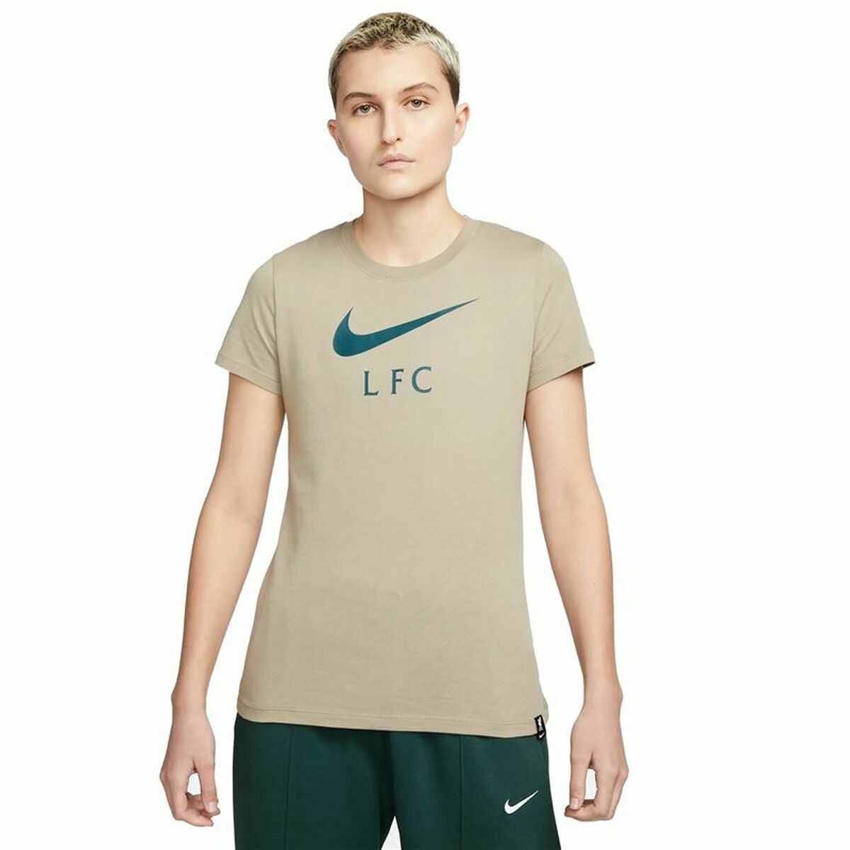 Γυναικεία Μπλούζα με Κοντό Μανίκι Nike Liverpool FC Καφέ