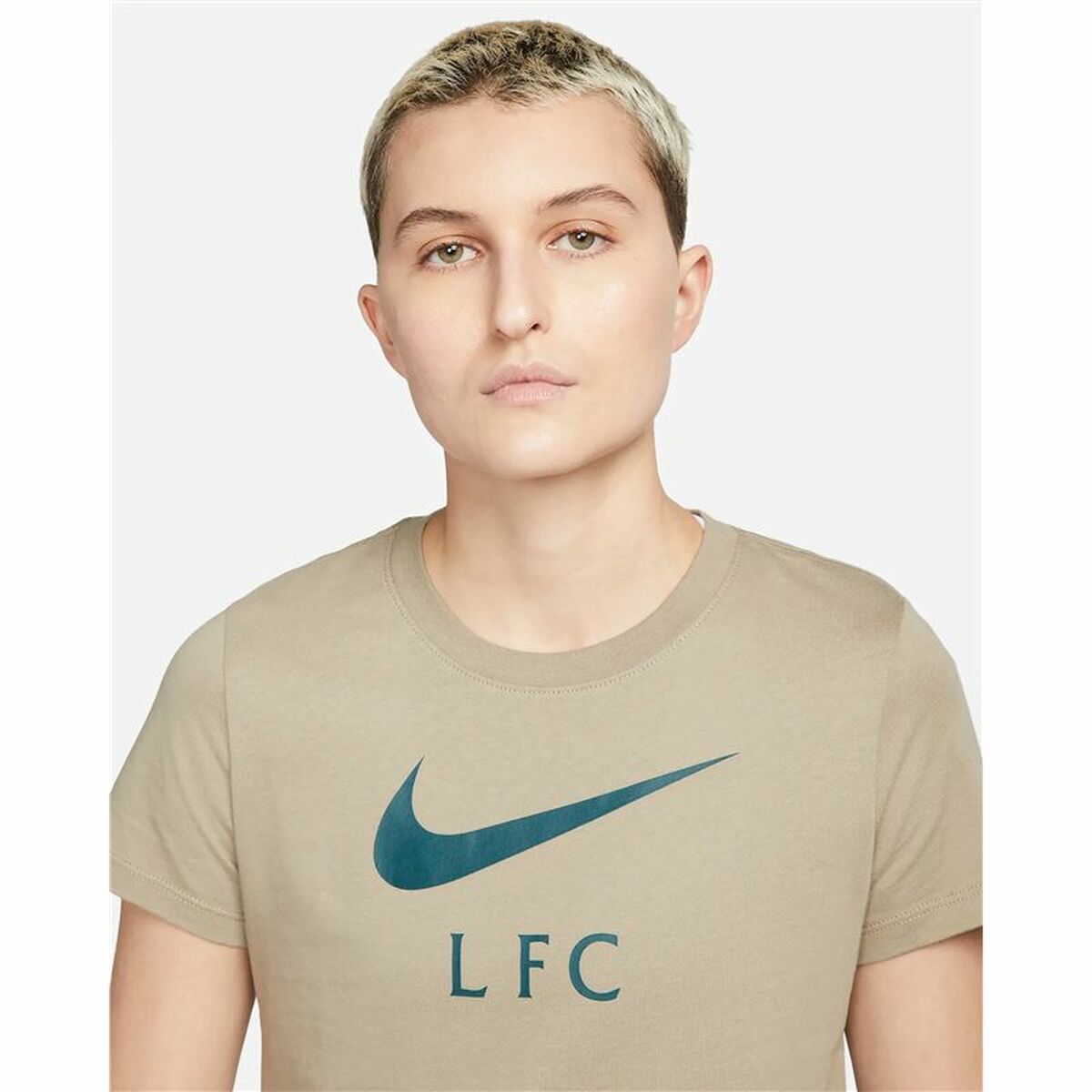 Γυναικεία Μπλούζα με Κοντό Μανίκι Nike Liverpool FC Καφέ