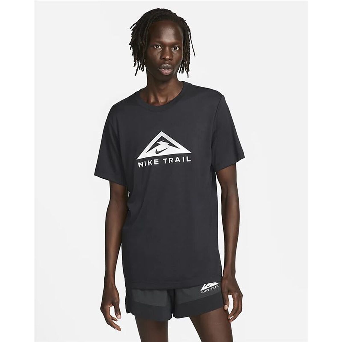 Ανδρική Μπλούζα με Κοντό Μανίκι Nike Μαύρο