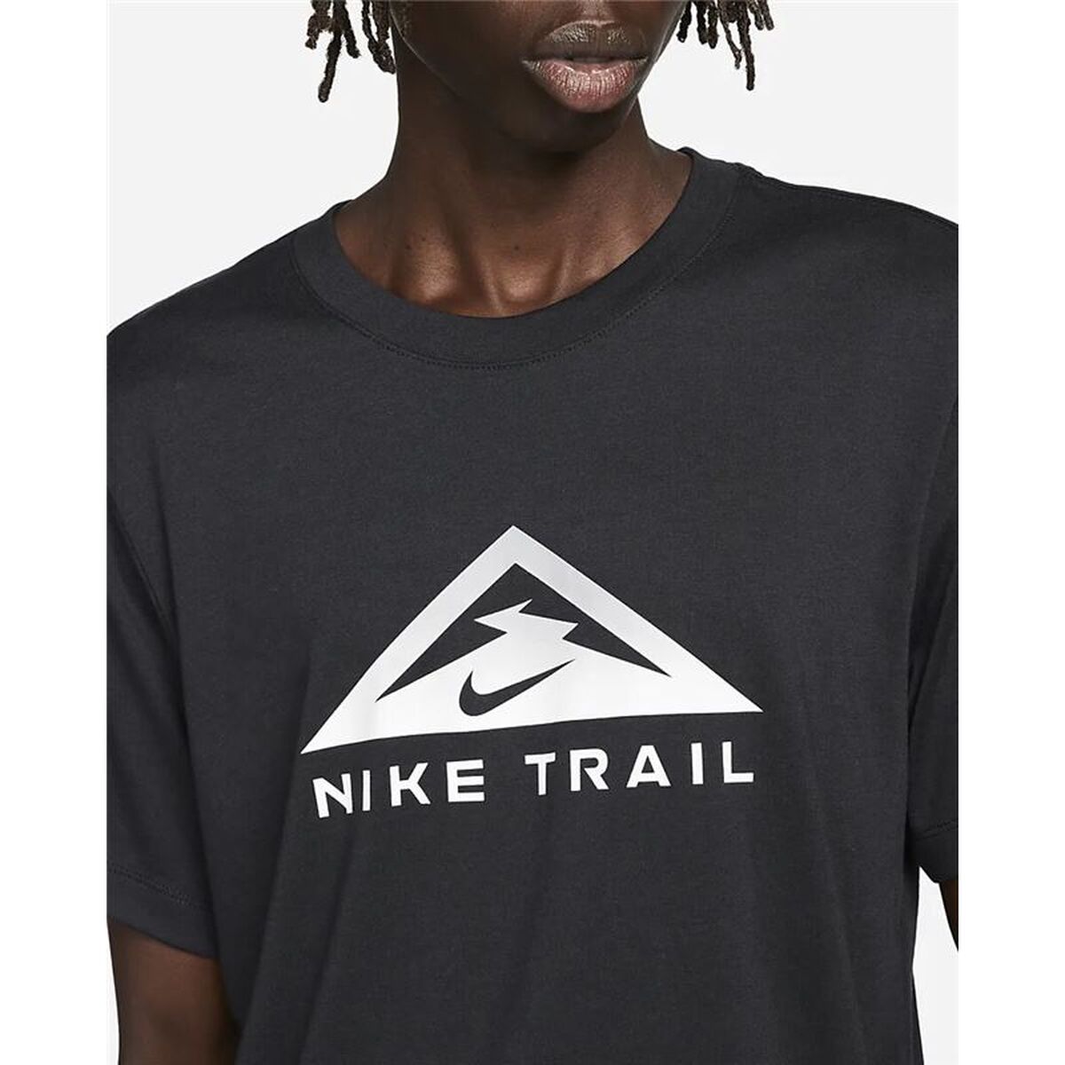 Ανδρική Μπλούζα με Κοντό Μανίκι Nike Μαύρο