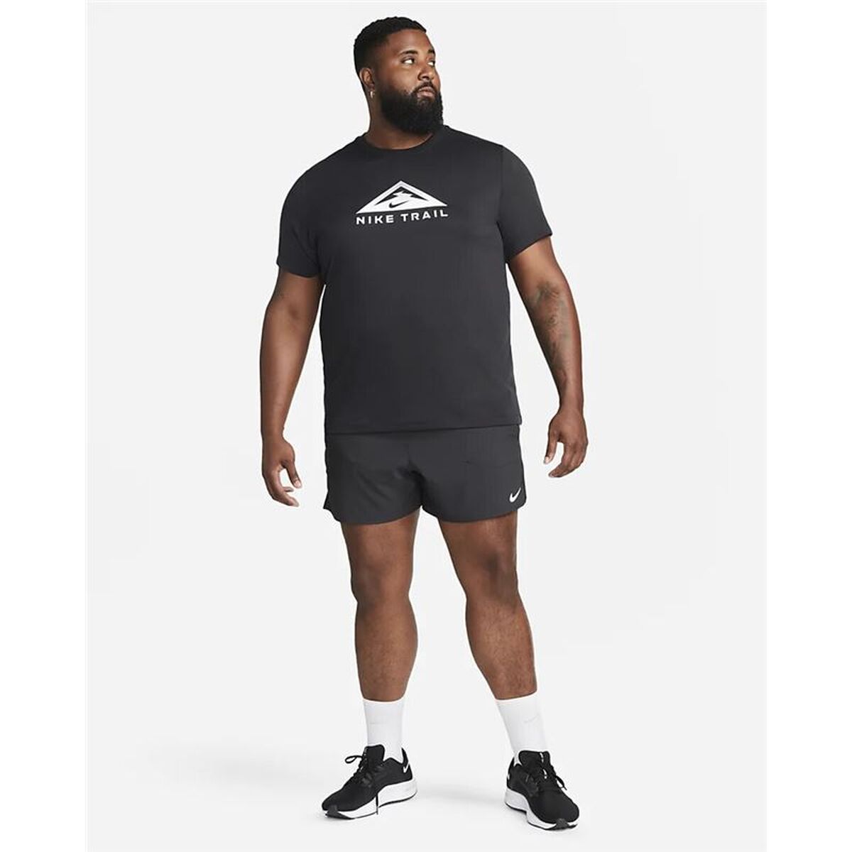 Ανδρική Μπλούζα με Κοντό Μανίκι Nike Μαύρο