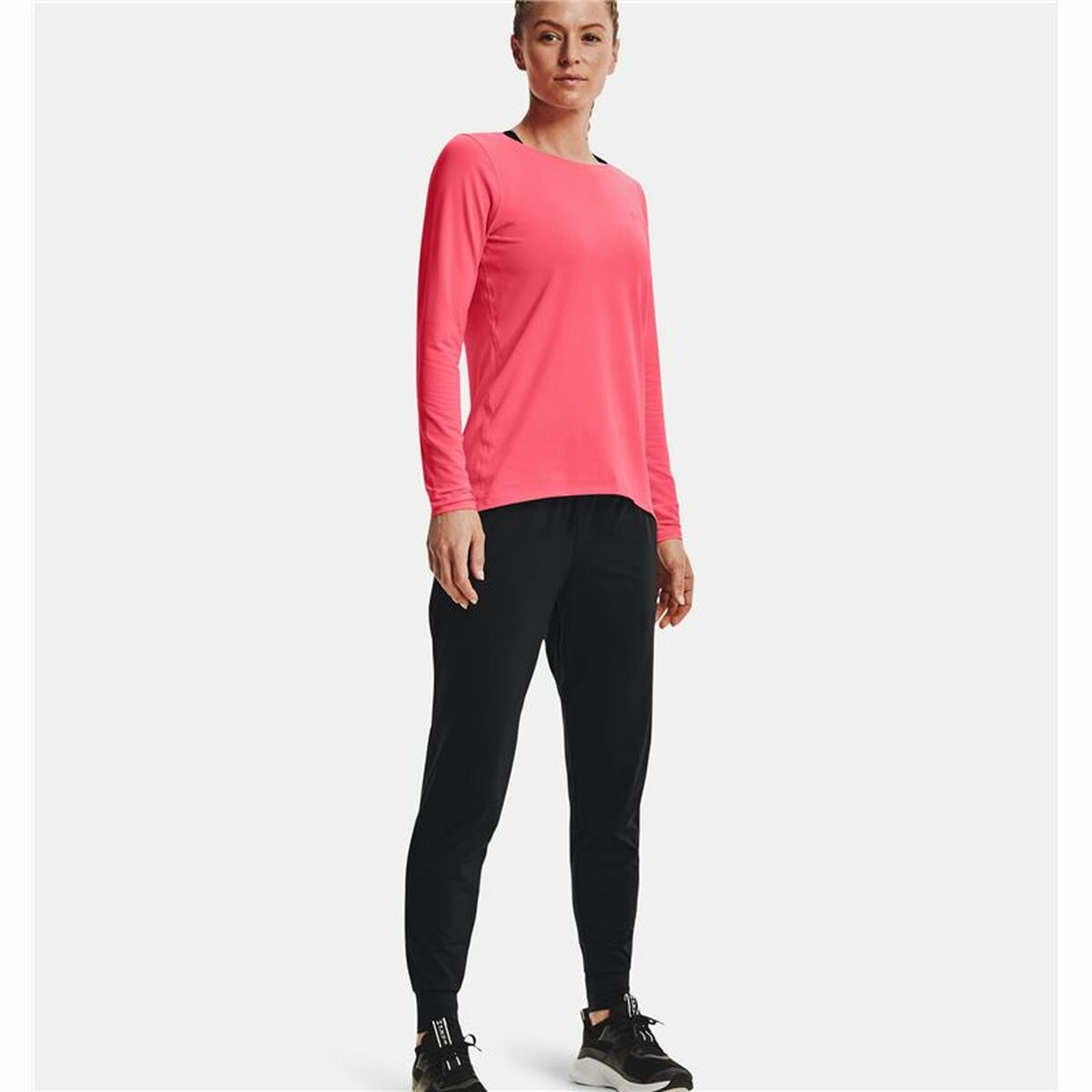 Μακρύ Αθλητικό Παντελόνι  Under Armour Γυναίκα Μαύρο