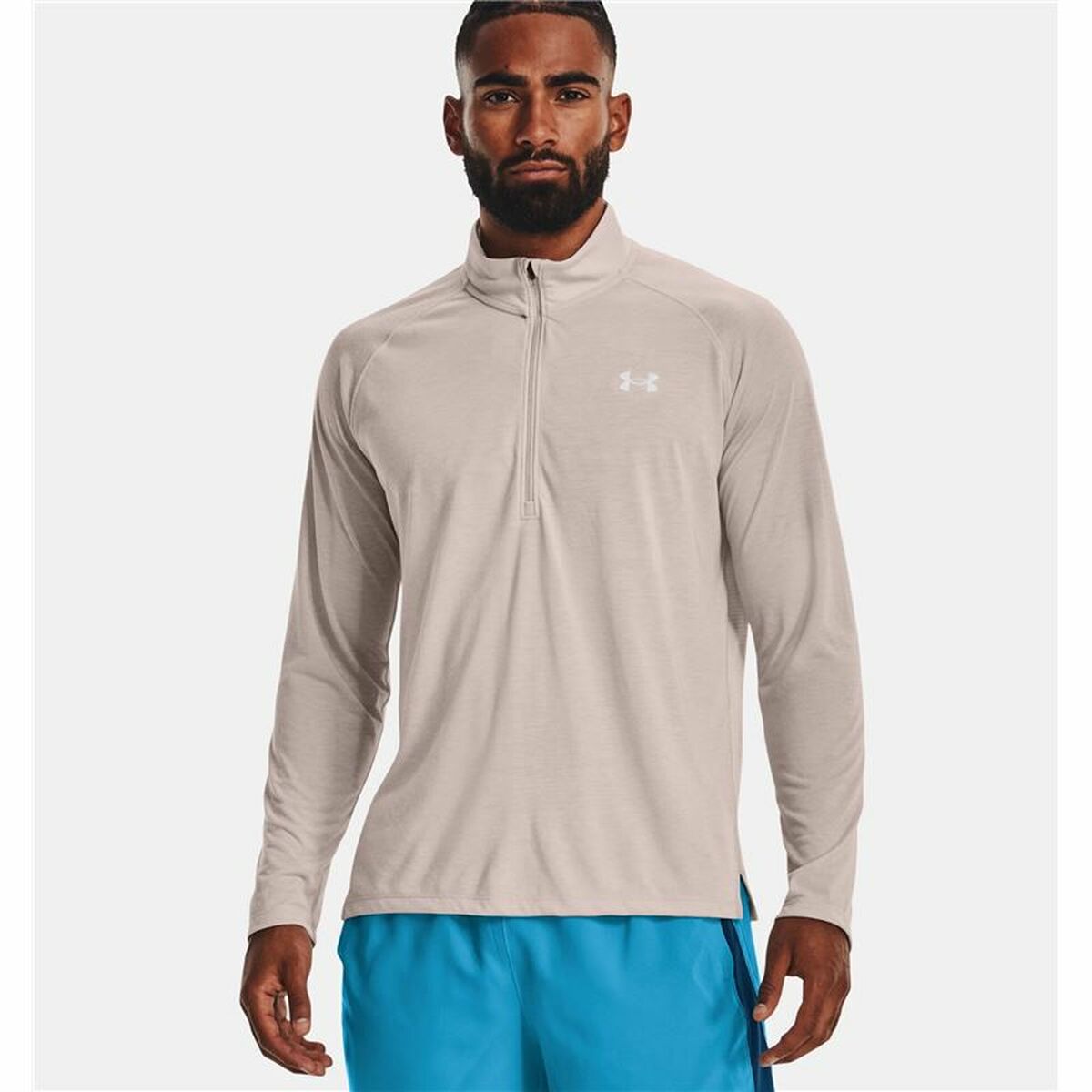 Ανδρική Μπλούζα με Μακρύ Μανίκι Under Armour Streaker Run Μπεζ