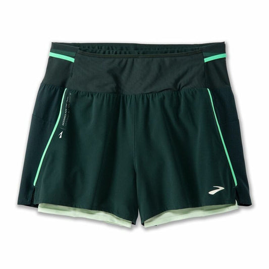 Γυναικεία Αθλητικά Σορτς Brooks High Point 3" 2-in-1 2.0 Πράσινο