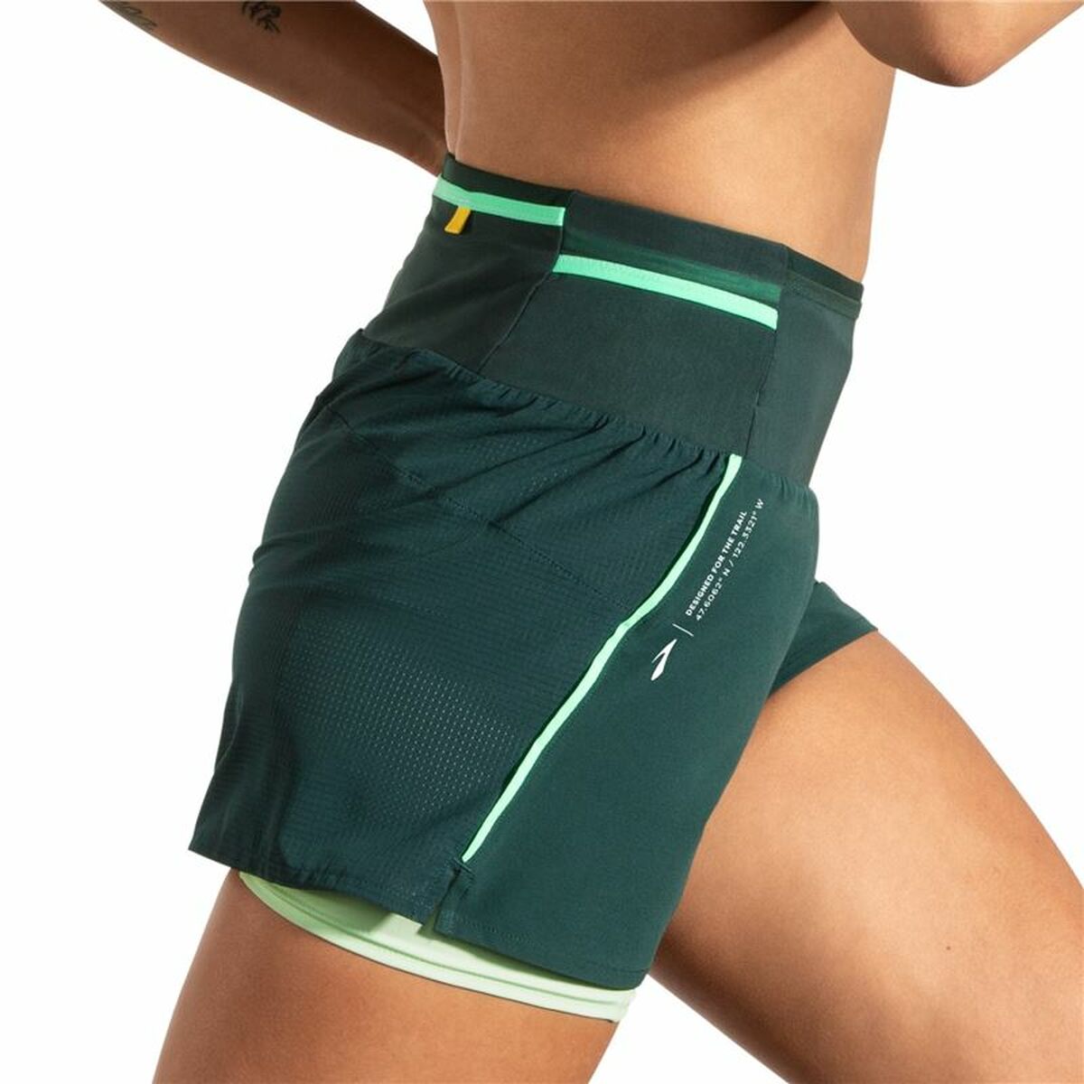 Γυναικεία Αθλητικά Σορτς Brooks High Point 3" 2-in-1 2.0 Πράσινο