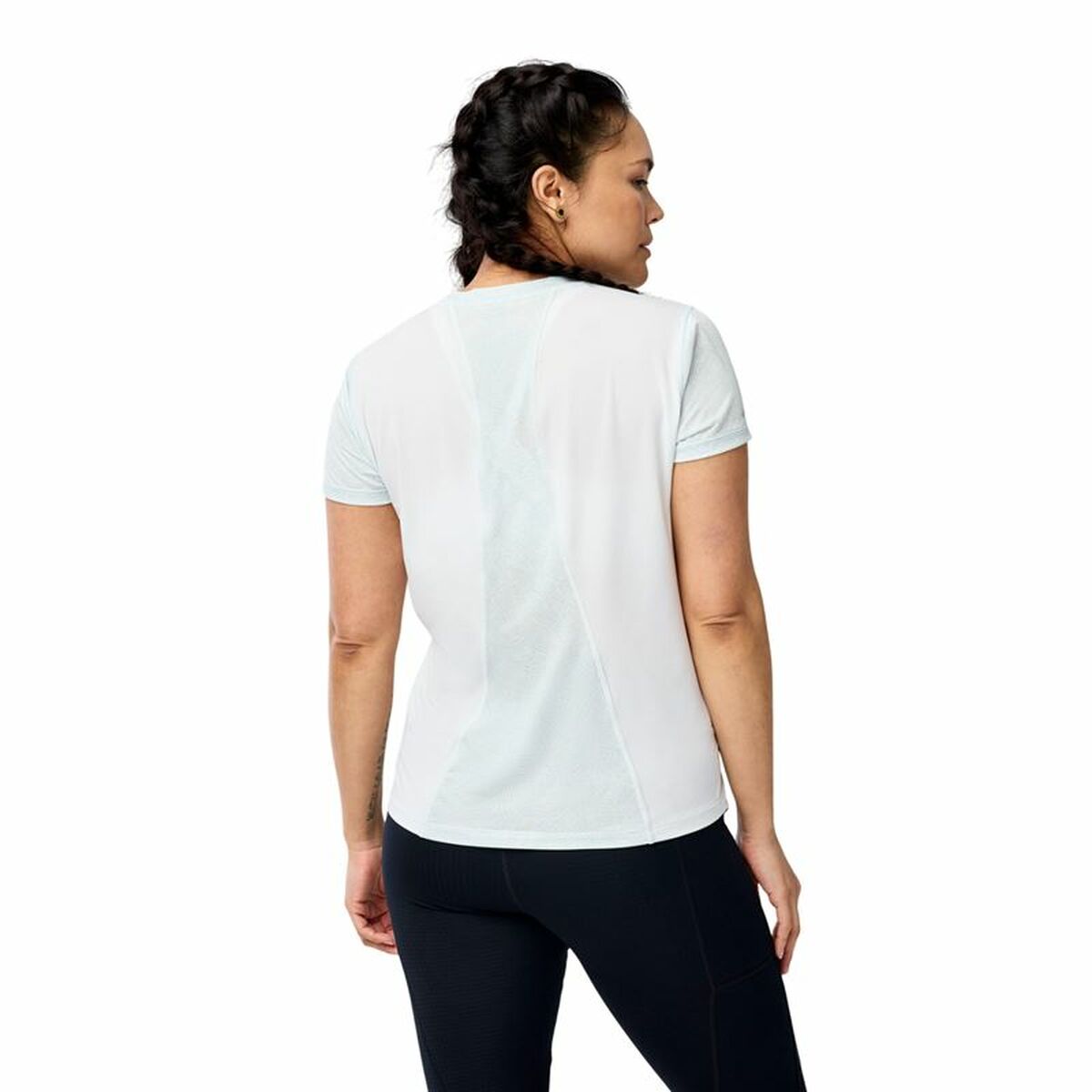 Ανδρική Μπλούζα με Κοντό Μανίκι Brooks Sprint Free Sleeve Λευκό Ανοιχτό Μπλε