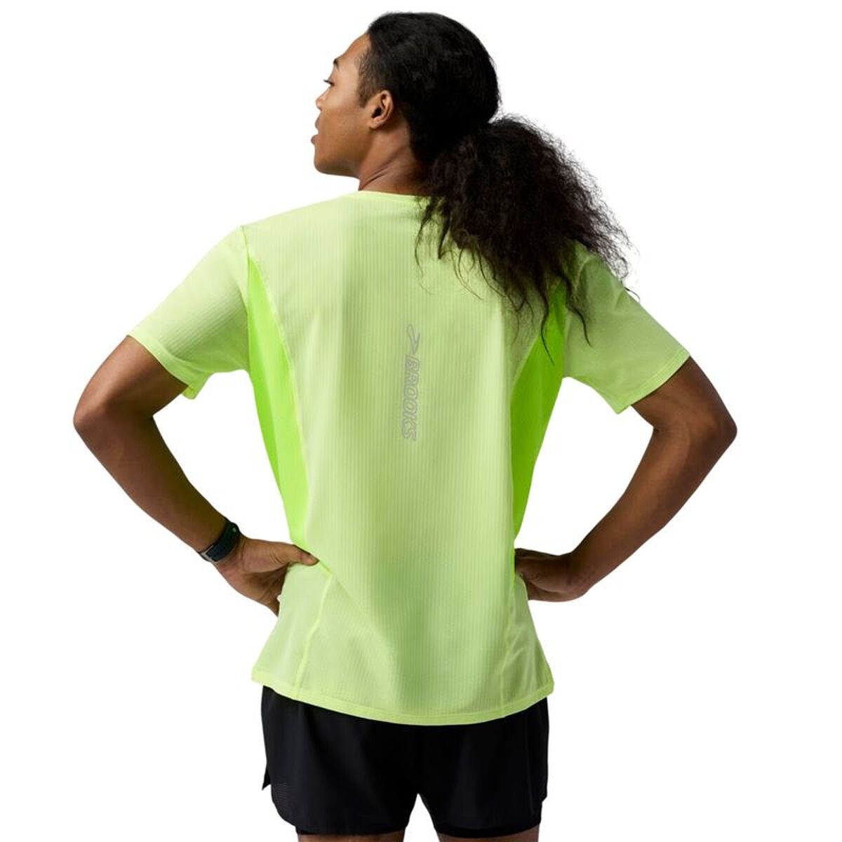 Ανδρική Μπλούζα με Κοντό Μανίκι Brooks High Point Sleeve 2.0 Κίτρινο