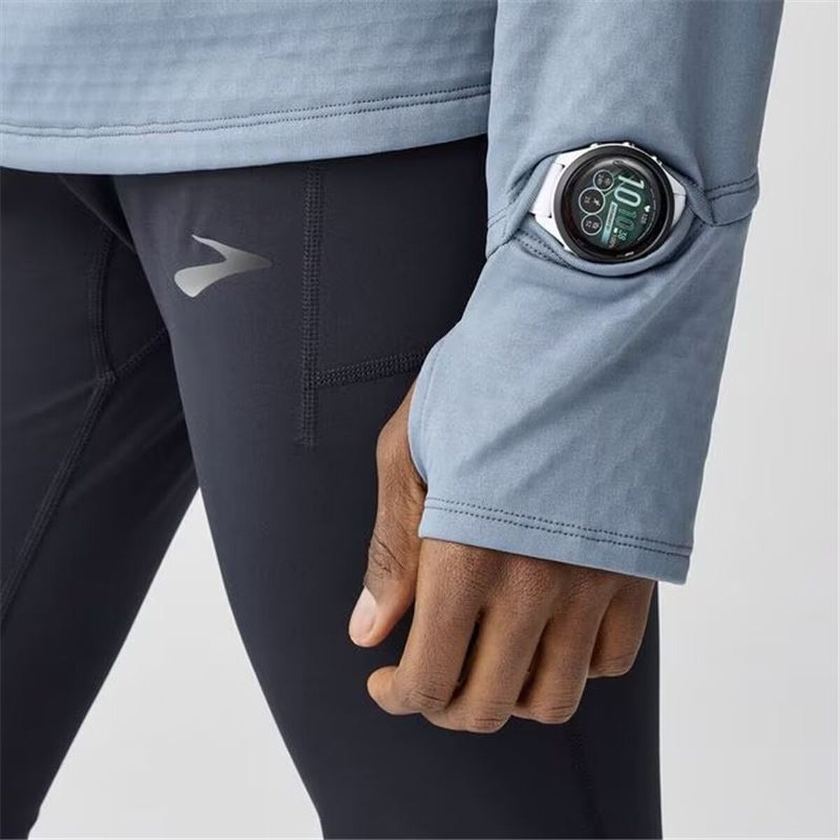 Ανδρικό Φούτερ με Κουκούλα Brooks Notch Thermal 3.0 Ανοιχτό Γκρι