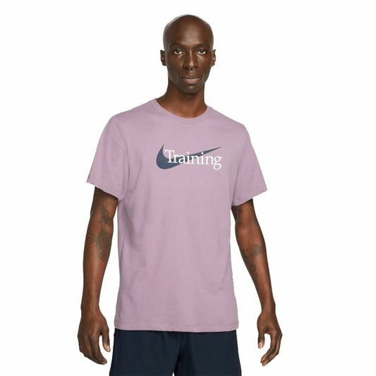 Ανδρική Μπλούζα με Κοντό Μανίκι Nike Dri-Fit Δαμασκηνί