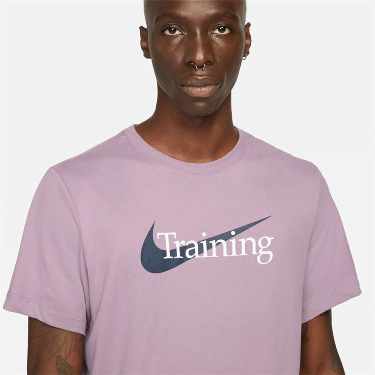 Ανδρική Μπλούζα με Κοντό Μανίκι Nike Dri-Fit Δαμασκηνί