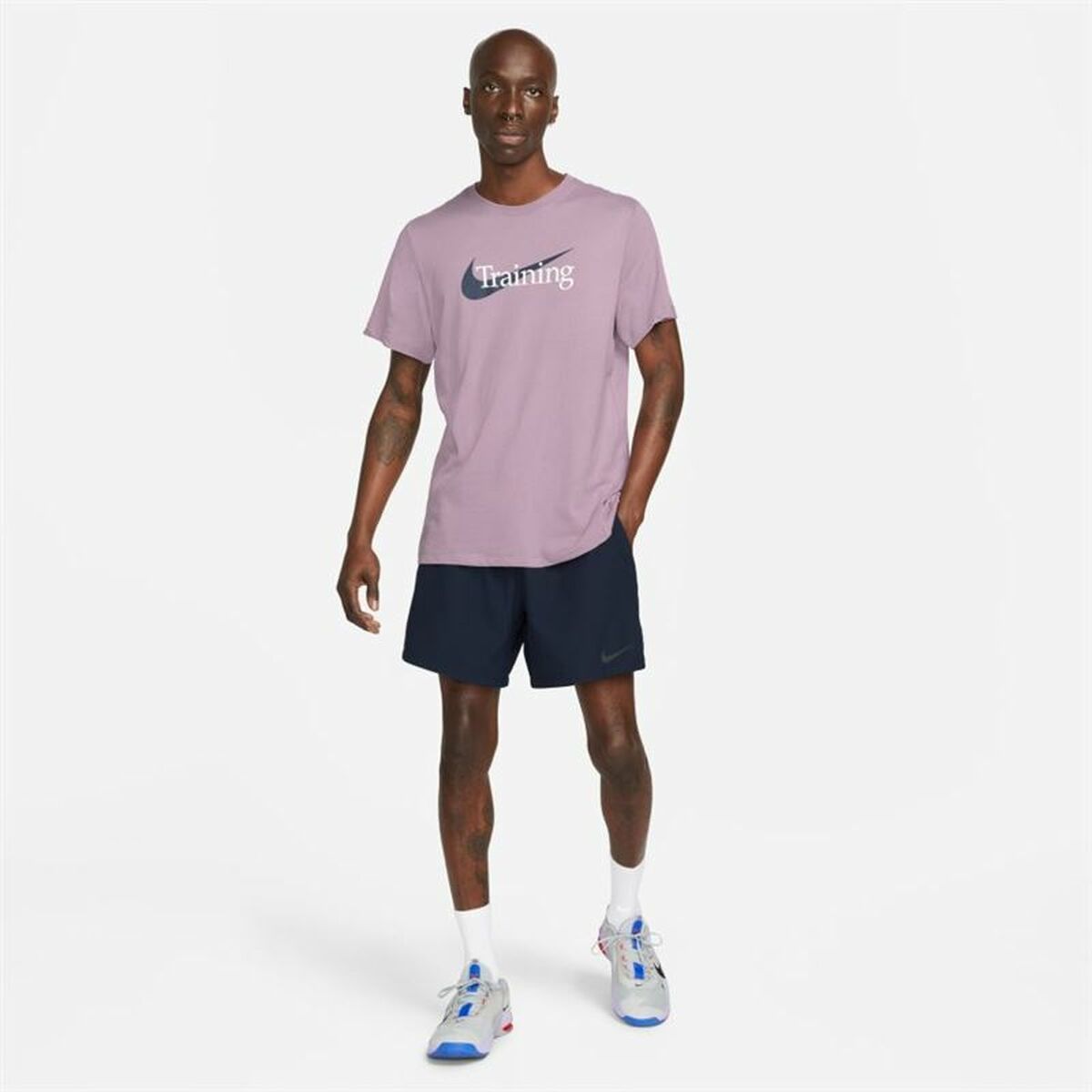 Ανδρική Μπλούζα με Κοντό Μανίκι Nike Dri-Fit Δαμασκηνί