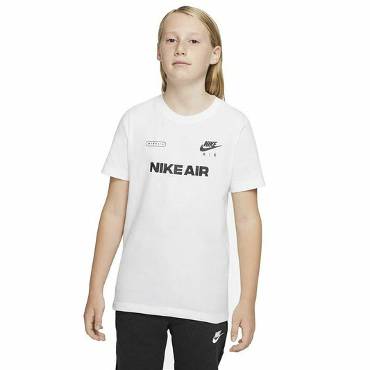 Παιδικό Μπλούζα με Κοντό Μανίκι Nike Air Λευκό